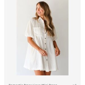 Cream Button Up Dress